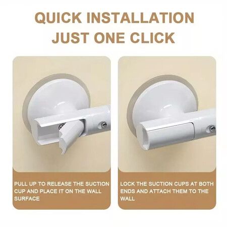 Shower Grab Bar for Bathroom with Safety Luminous Circles,Bathroom Safety Handrail Support,For Disabled Elderly Pregnant,No Drilling