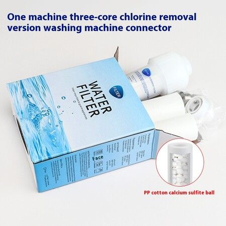 3 Replaceable PP Cotton & Calcium Sulfite Balls Household Water Purifier Set Shower Washing Machine Toilet Filter