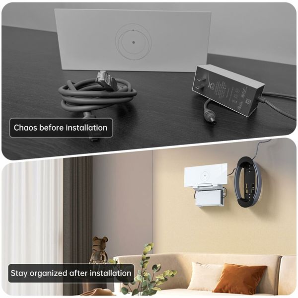 Starlink Gen 3 Mount,All in One Starlink Standard V3 Mesh Router and Star Link Gen 3 Power Supply Mounting Kit for StarLink V3 Gen3 HP Standard Router
