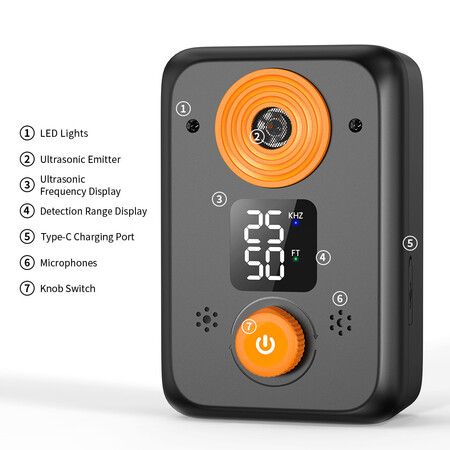 Anti Barking Device Ultrasonic Dog Barking Silencer Rechargeable 3 Modes Indoor Outdoor Pet Human Friendly Type C Power
