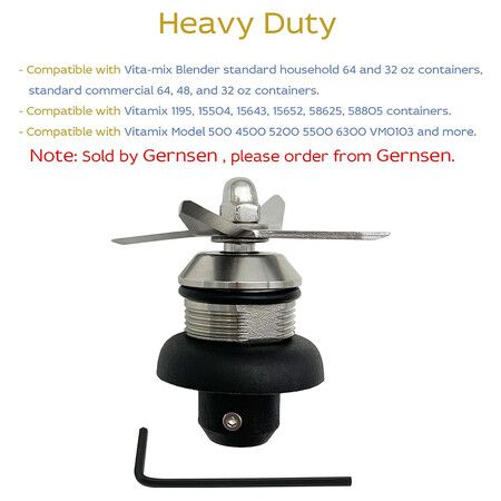 Blender Wet Blade Replacement Assembly with 891 Drive Socket Kit Replace 1151 1152 STM102R 104675-1 for Vitamix 500 5200 6300 VM0103 Standard