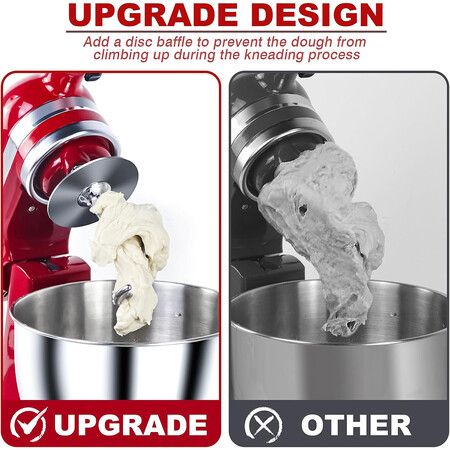 Stainless Steel K45DH Dough Hook for KitchenAid 4.5 to 5 Quart Tilt Head Stand Mixers, K45DH Bread Dough Hook Replacement for KitchenAid Stand Mixers
