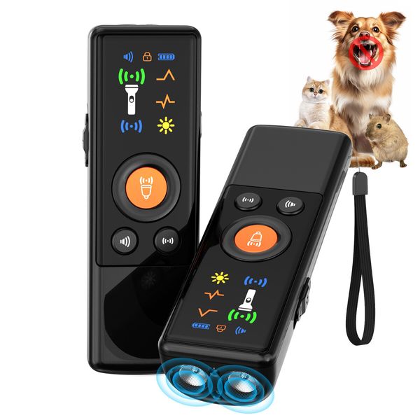 Anti Barking Device Ultrasonic Dog Barking Silencer Rechargeable 3 Modes Indoor Outdoor Pet Human Friendly Type C Power