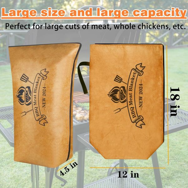 BBQ Blanket for Resting Meat,BBQ Brisket Blanket Meat Resting Blanket,Reusable Smoker Grilling Meat Insulated Resting Bag (45cm)