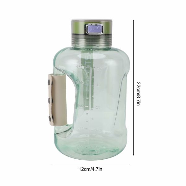 1500ml MAX Hydrogen Water Bottle, Hydrogen Water Generator with SPE/PEM Technology Green