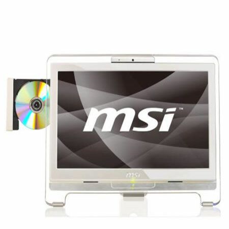 MSi Wind Top AE1920 All-in-One PC Widescreen 18.5 Inch LCD Computer with Windows 7 Home Premium/1.3MB Webcam/Intel Atom D525/2GB RAM/250GB HDD/ATi Mobility Radeon 512MB Graphics/Speakers/Keyboard/Mouse - White