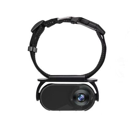 128GB Dog Cat Camera Collar, 1080P Collar Camera Mini Body for Pets, Action Recorder for Cats and Dogs, Dog Tracker Cam Collar Outdoor or Indoor, Black