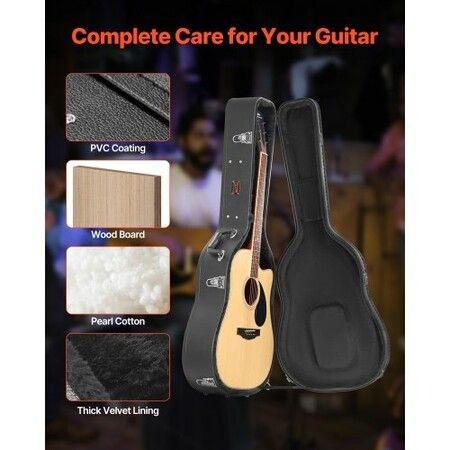 Acoustic Guitar Hard Case 1100 mm With Lock Key And for Acoustic Guitar