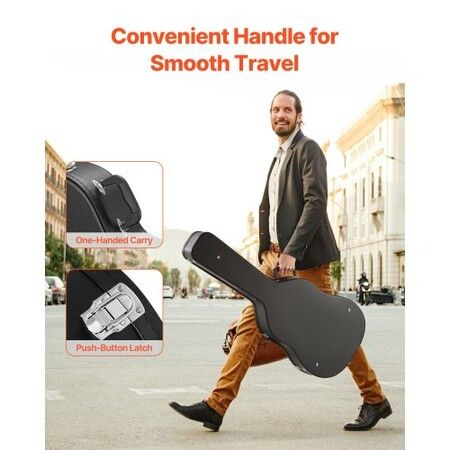 Acoustic Guitar Hard Case 1100 mm With Lock Key And for Acoustic Guitar