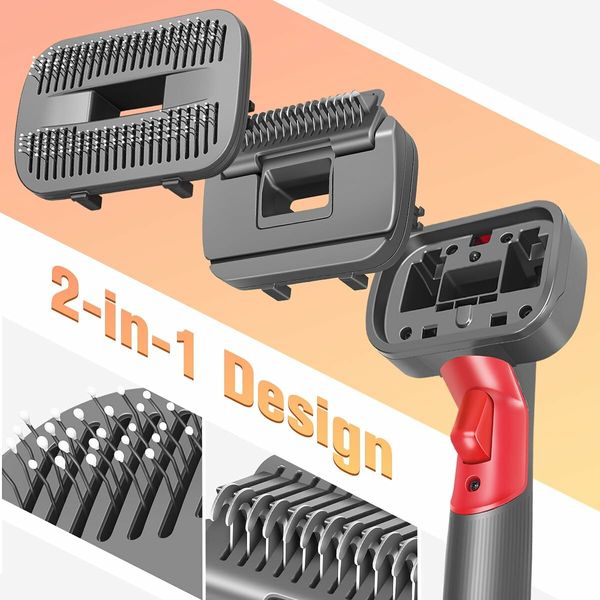 Dog Hair Vacuum Brush for Grooming and Shedding Compatible with Dyson V15, V11, V10, V8, V7,Removes Loose Hair,Dander,Undercoat and Tangles