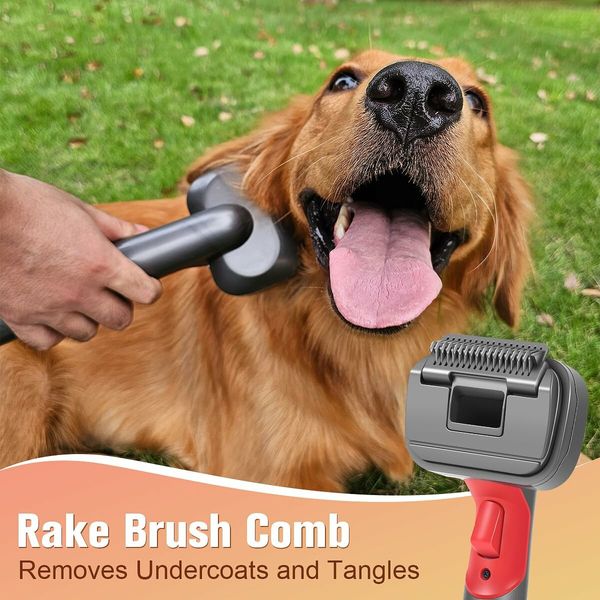 Dog Hair Vacuum Brush for Grooming and Shedding Compatible with Dyson V15, V11, V10, V8, V7,Removes Loose Hair,Dander,Undercoat and Tangles
