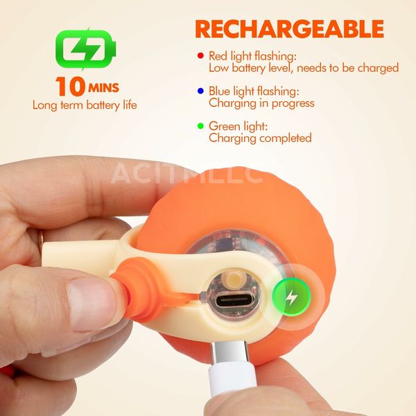 Interactive Cat Dog Toy Ball,Automatic Moving Smart Pet Chase Ball with Feather Tail,Electric Rechargeable Enrichment Toys (Green)