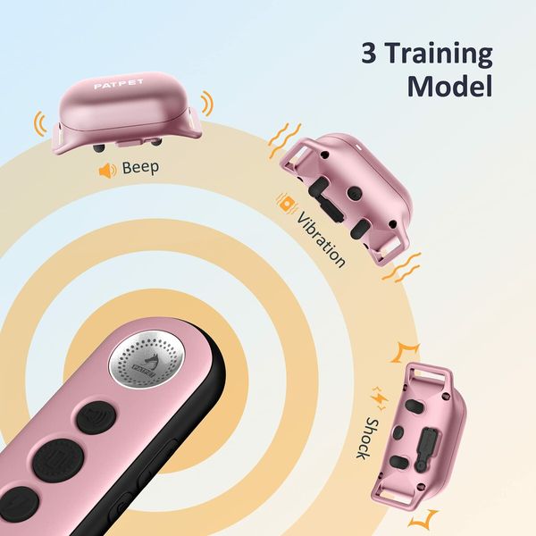 Dog Training Collar with Remote,Electric Dog Shock Collar,3 Adjustable Safe Modes,Rechargeable Waterproof E Collar for Dogs (8-120 lbs)