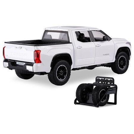 Tundra Truck Toys for 3 4 5 6 7 Year Old Boys, Off Road Pickup Toy Trucks for Boys Age 3 to 5 Diecast Metal Big Trucks, White