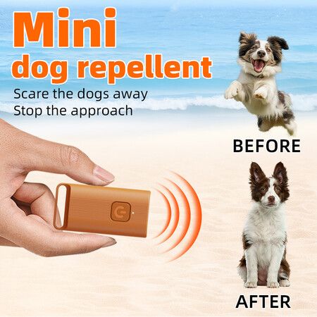 Mini Handheld Anti Barking Device for Dogs, Ultrasonic Dog Training Device, Portable for Dogs Indoor Outdoor Use, 1 Pack Orange
