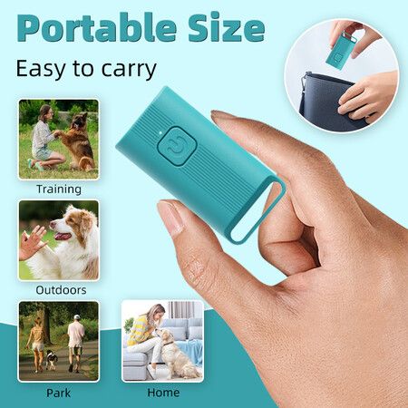 Mini Handheld Anti Barking Device for Dogs, Ultrasonic Dog Training Device, Portable for Dogs Indoor Outdoor Use, 1 Pack Blue
