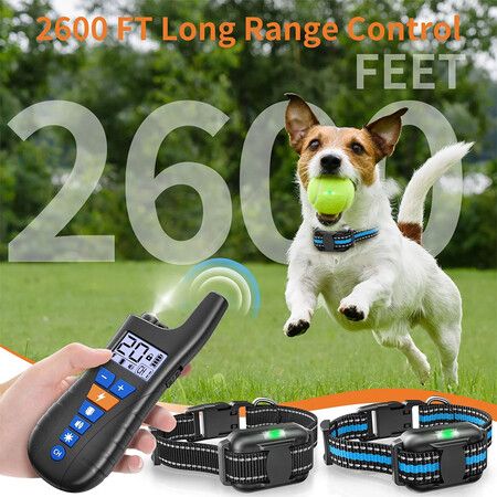 Shock Collar for 2 Dogs, 2 in 1 Dog Training Collar with Remote, 20 Levels Electric Dog Collar for Large Dogs with 3 Modes, Beep Vibration, Shock