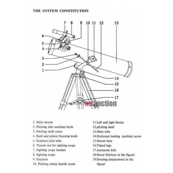 Astronomical Telescope 114mm Aperture 675x Zoom