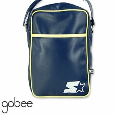 Gabee Starter Designer Small / Medium Sized Synthetic Leather Unisex Handbag Casual Sporty Sling Bag in Navy
