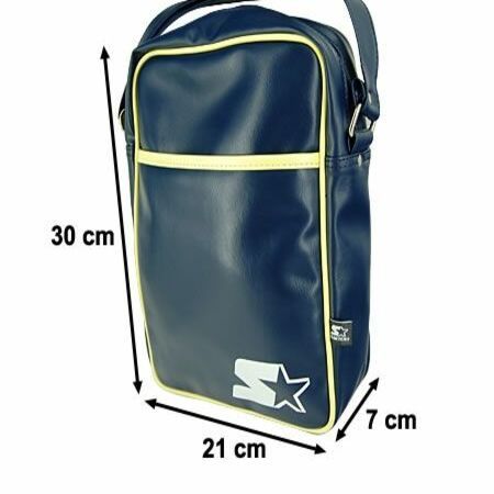 Gabee Starter Designer Small / Medium Sized Synthetic Leather Unisex Handbag Casual Sporty Sling Bag in Navy