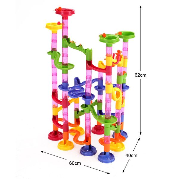 Deluxe Marble Race / Marble Run Play Set - 105 Pieces