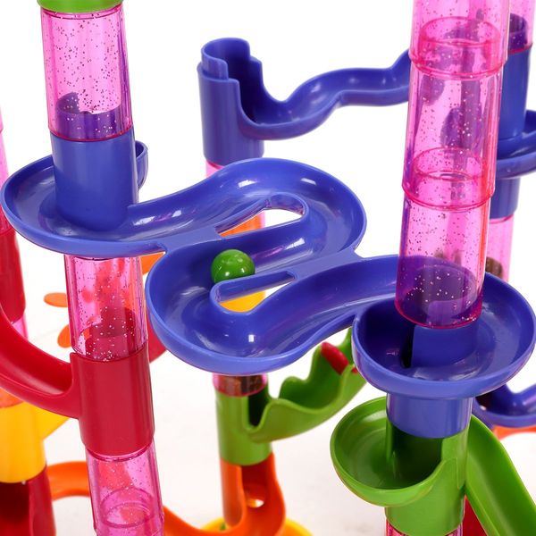 Deluxe Marble Race / Marble Run Play Set - 105 Pieces