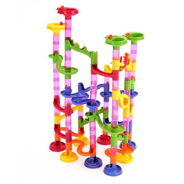 Deluxe Marble Race / Marble Run Play Set - 105 Pieces