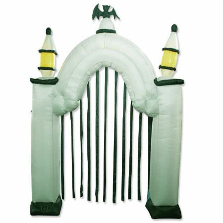 Inflatable Halloween Ghostwood Arch Gate with Inner Light - For Indoors and Outdoors - 270cm Tall