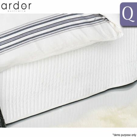 Ardor Boudoir Queen Size Bed Quilted Valance - White