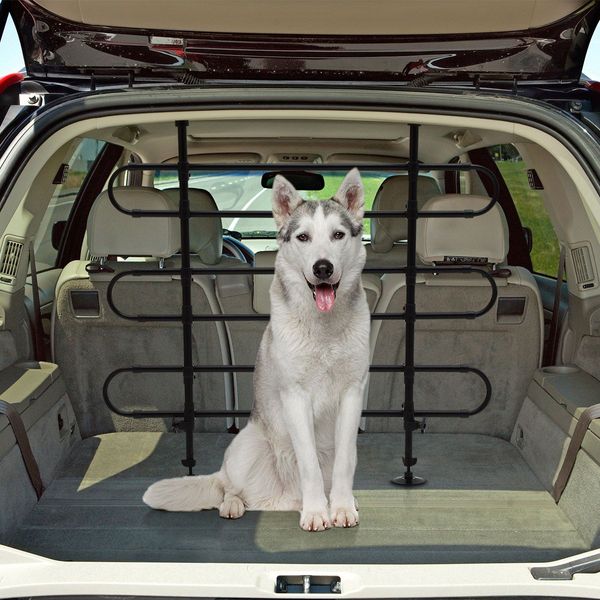 Adjustable Pet Vehicle Tubular Barrier Dog Travel Safe Grill Guard 3 Bar Design