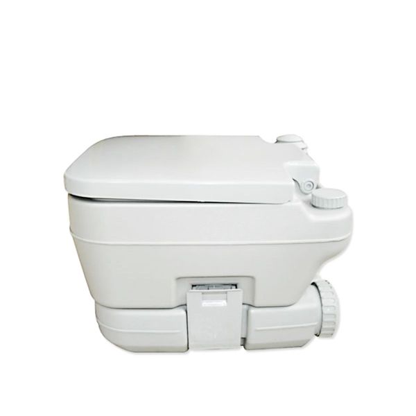 Portable Toilet 10L Camping Potty Restroom Outdoor Travel Boating Caravan Square Light Gray