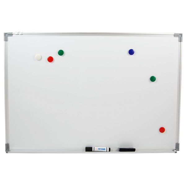 Professional Magnetic Whiteboard with Bonus Marker Eraser and Magnetic Buttons