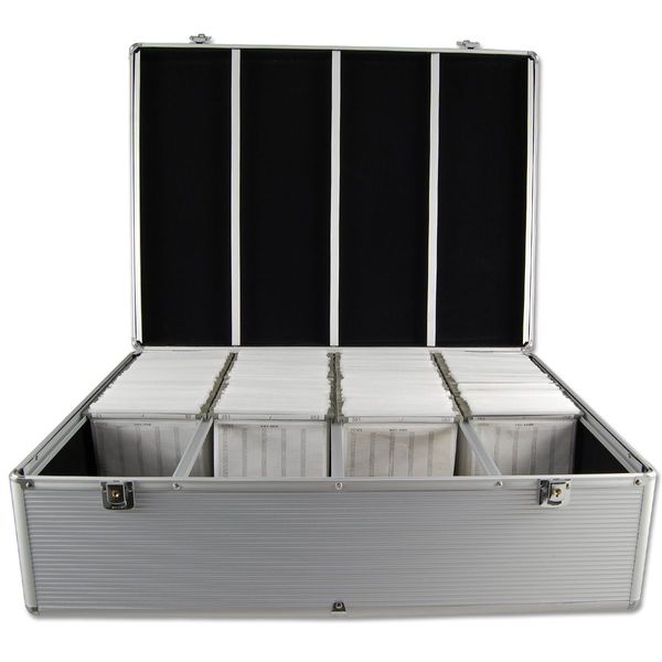 1000 Disc Aluminum CD/DVD Storage Portable Box Case Music Movie