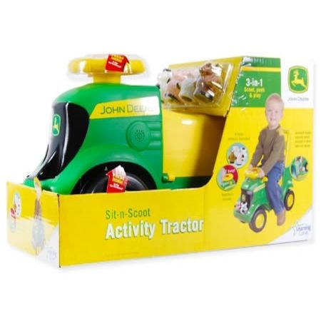 John Deere Kids 3 in 1 Sit 'n' Scoot Tractor Ride-On With Sounds