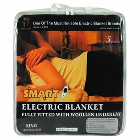 Electric Blanket with Wool Underlay - King Bed Size - Fully Fitted