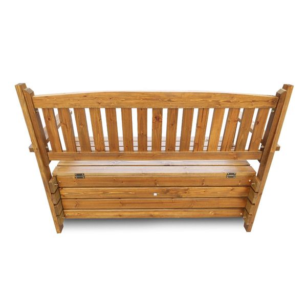 Wooden Garden Storage Bench