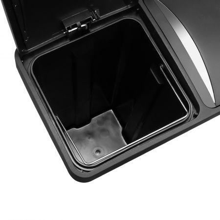 Modern 60L Dual Compartment Stainless Steel Garbage Bin