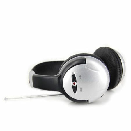 4 in 1 Headset TV,PC/Mac,MP3,CD/DVD, Online Chat Hi-Fi Wireless Cordless Headphone - Silver