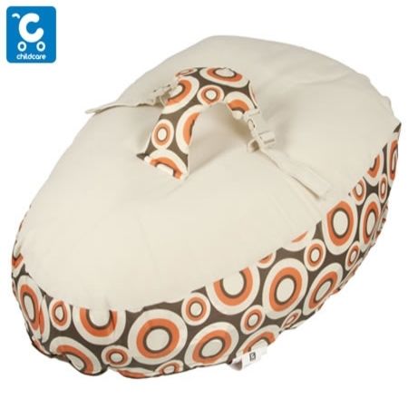 Childcare 5-in-1 Baby Bean Bag & Maternal Cushion - Geo Orange