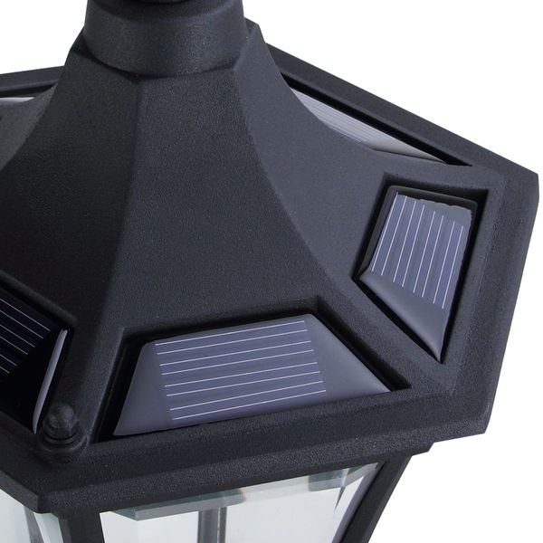 Set of 2 Deluxe Outdoor Solar-Powered Garden Lamp