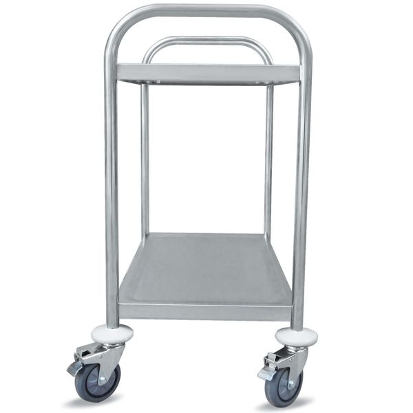 Two-Tier Stainless Steel Kitchen Trolley