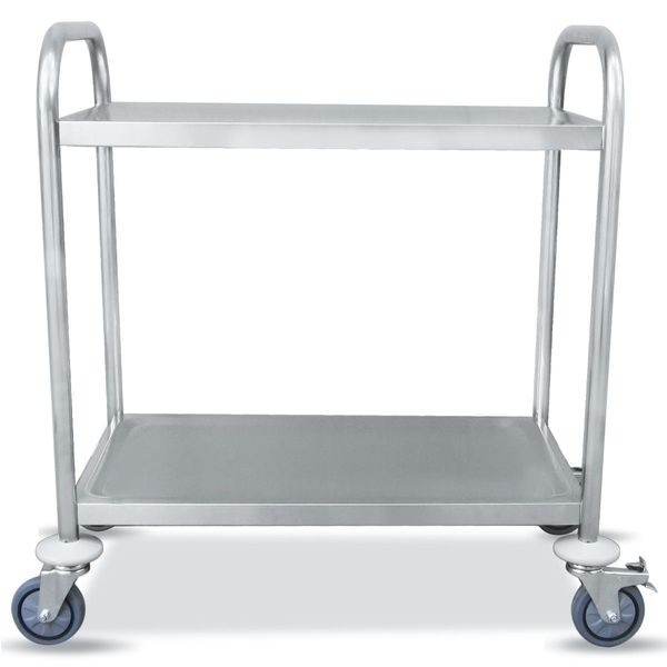 Two-Tier Stainless Steel Kitchen Trolley