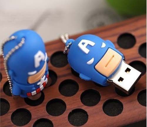 Captain America Cartoon USB 2.0 Flash Memory Pen Drive Stick 16GB