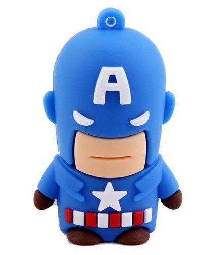 Captain America Cartoon USB 2.0 Flash Memory Pen Drive Stick 16GB