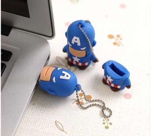 Captain America Cartoon USB 2.0 Flash Memory Pen Drive Stick 16GB