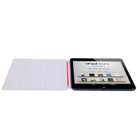 Slim Smart Case Cover Stand PU Leather Magnetic for Apple iPad Mini Sleep/ Wake Red