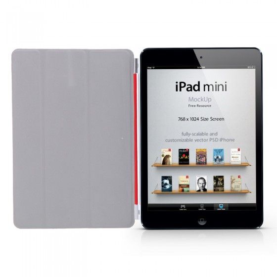 Slim Smart Case Cover Stand PU Leather Magnetic for Apple iPad Mini Sleep/ Wake Red