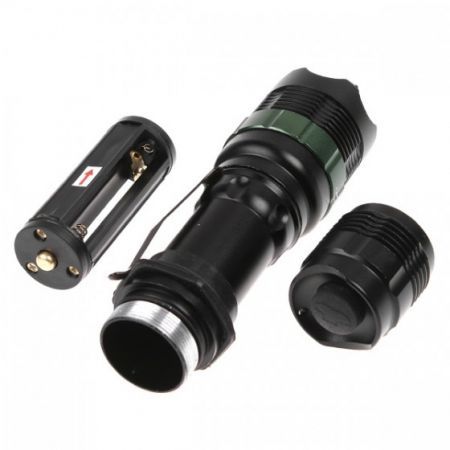 LUD Super Bright Cree T6 LED Flashlight Zoomable Torch 900 Lumens 7W