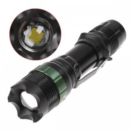 LUD Super Bright Cree T6 LED Flashlight Zoomable Torch 900 Lumens 7W