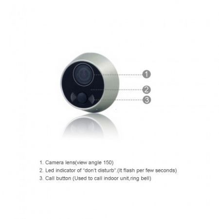 3.5" TFT LCD Pinhole Peephole Digital Door Viewer Doorbell with Camera for Home Don't Disturb Function